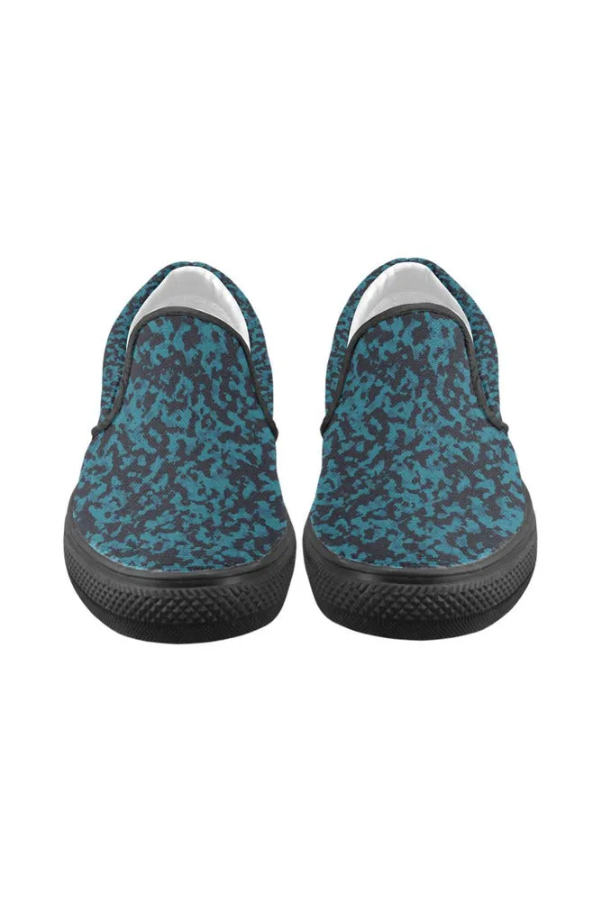 Night Camouflage Men's Slip-on Canvas Shoes