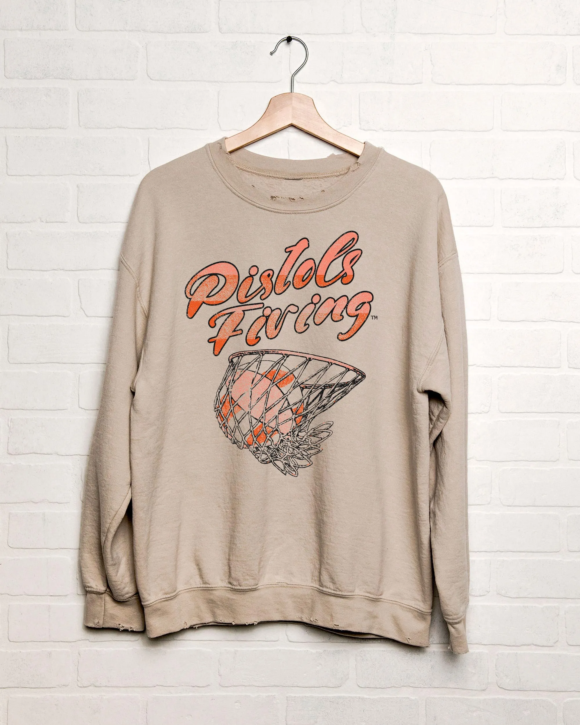 OSU Cowboys Basketball Candy Sand Thrifted Sweatshirt