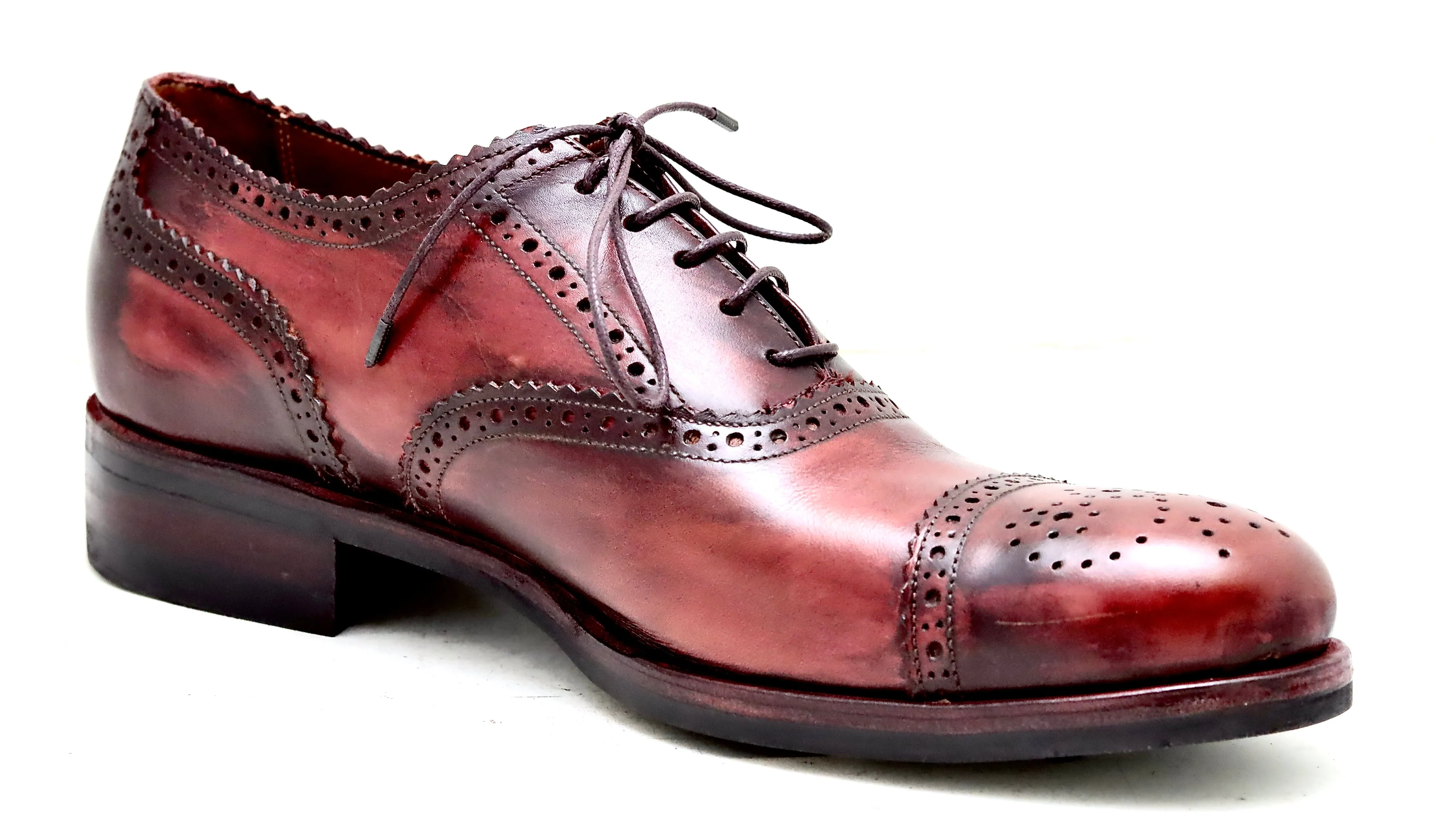 Oxford brogue  | Burgundy rub off | box calf