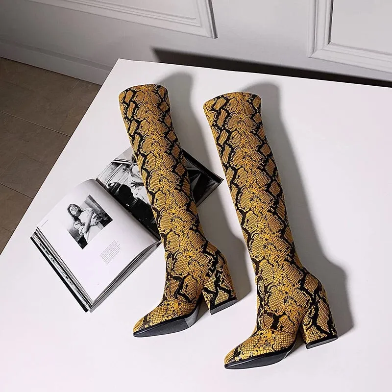 Oyu Snakeskin Boots