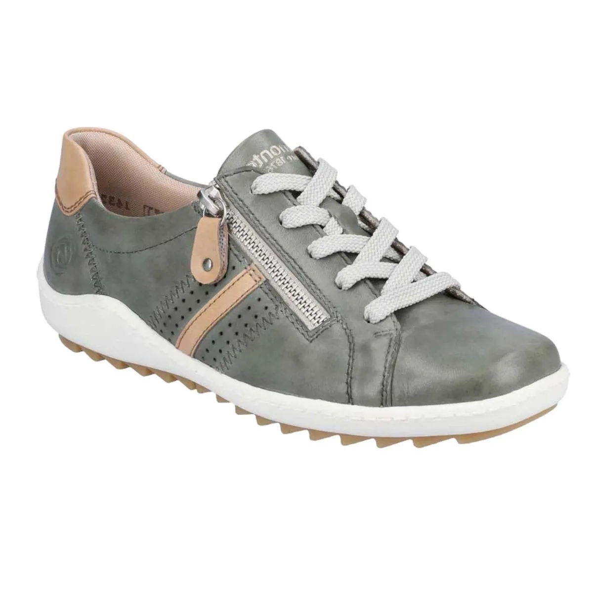 Rieker Women's R1432-52 Green/White Leather