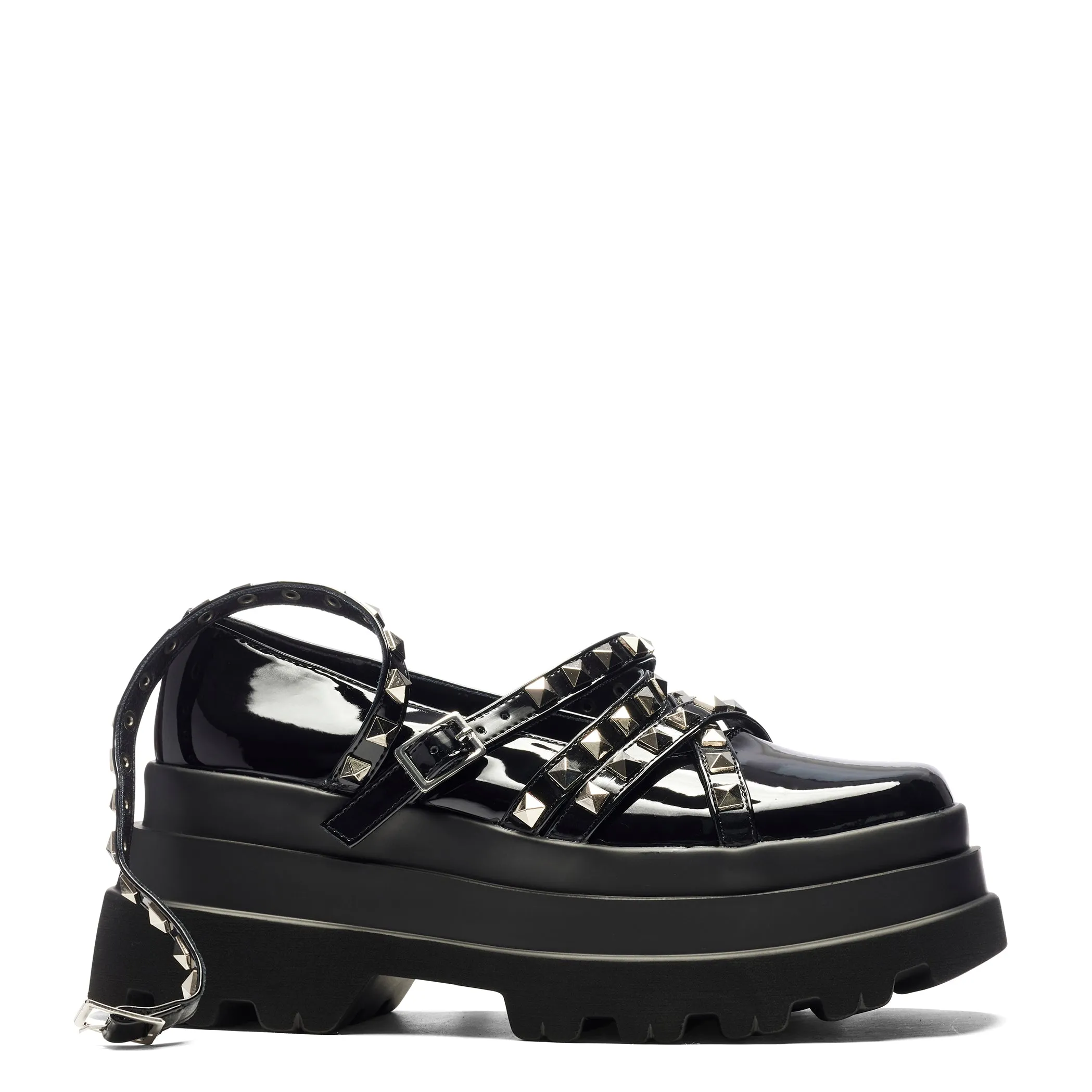 Sima Studded Platform Ballet Shoes