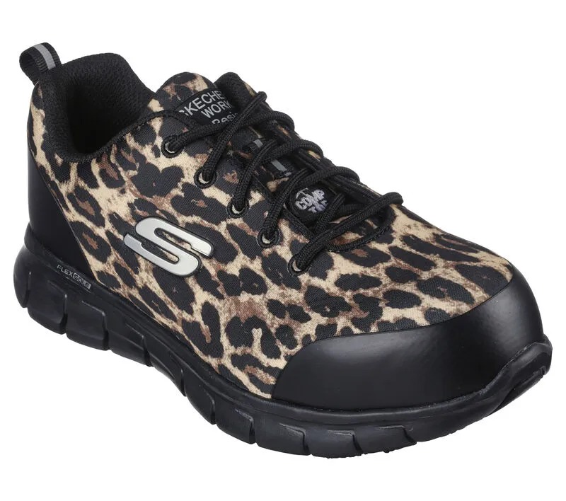 'Skechers' Women's Sure Track-Saivy EH Comp Toe - Leopard