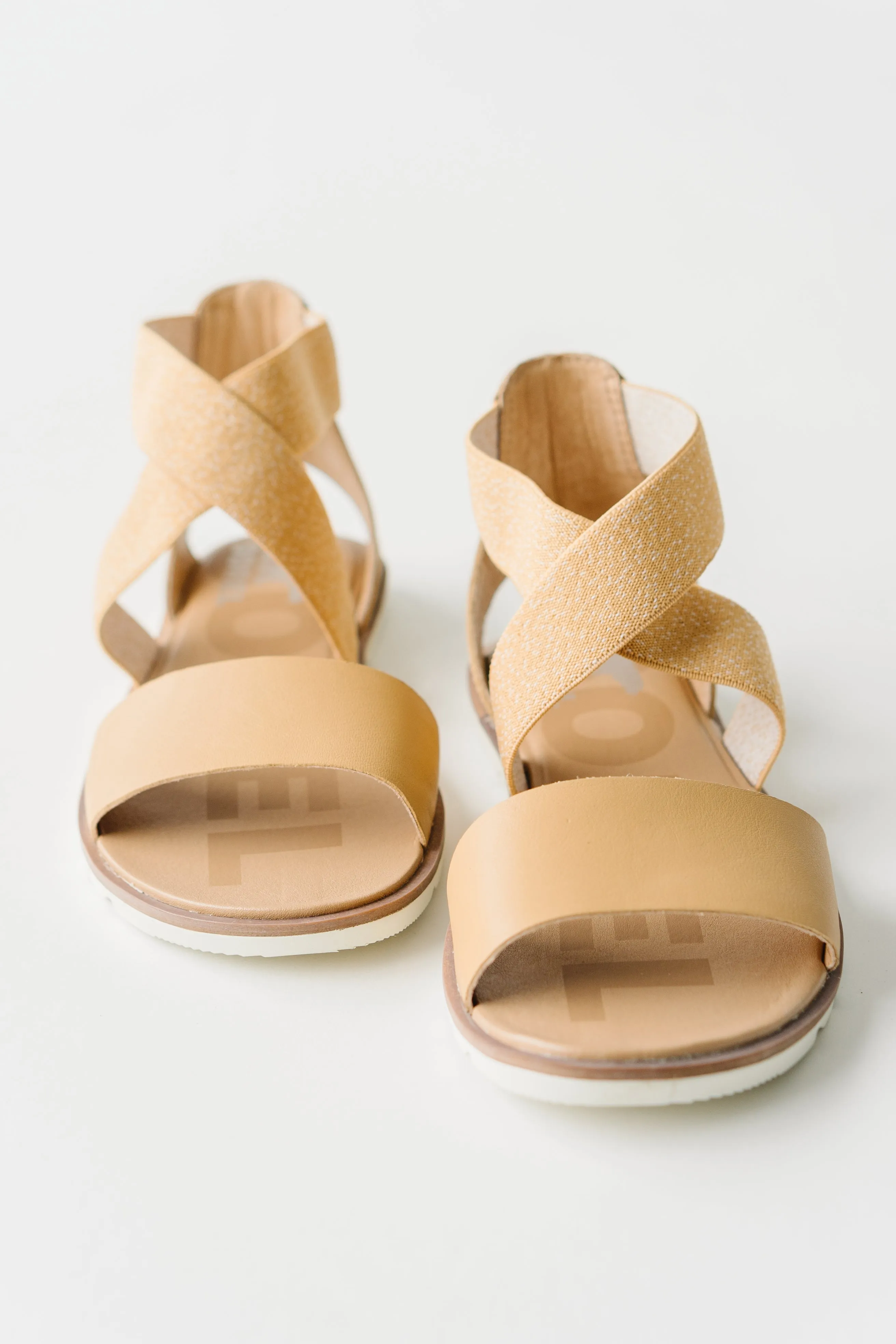 SOREL: Ella II Sandal in Honest Beige   Chalk