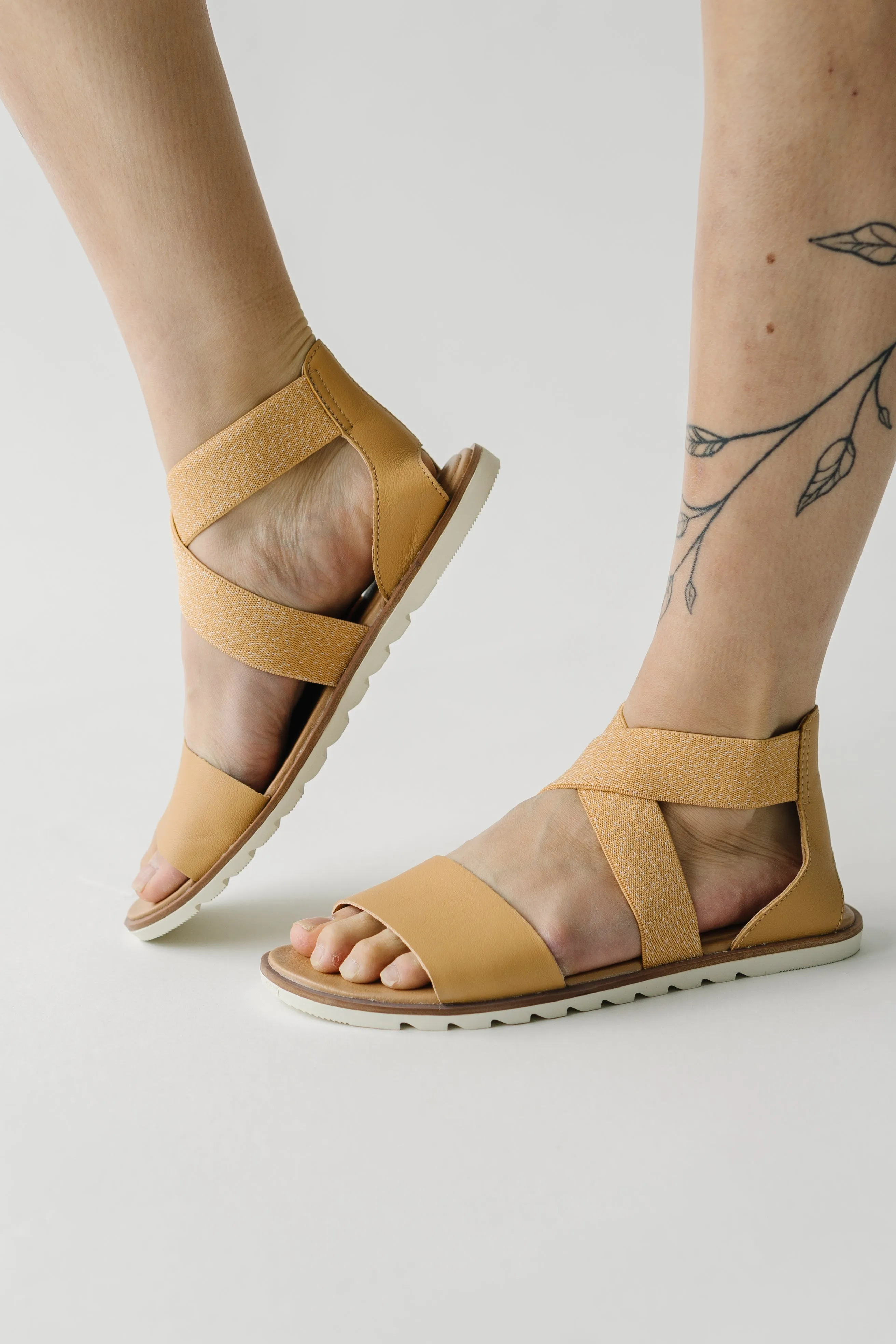 SOREL: Ella II Sandal in Honest Beige   Chalk