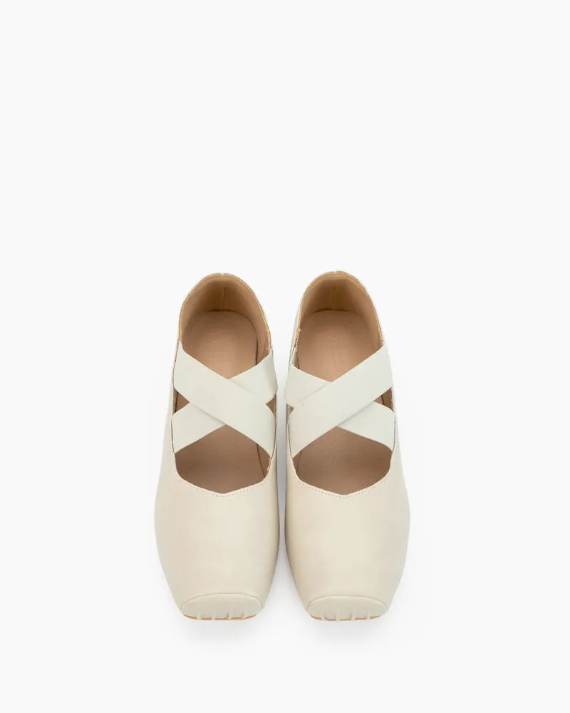 Stretchy Crisscross Strap Comfortable Ballet Flats