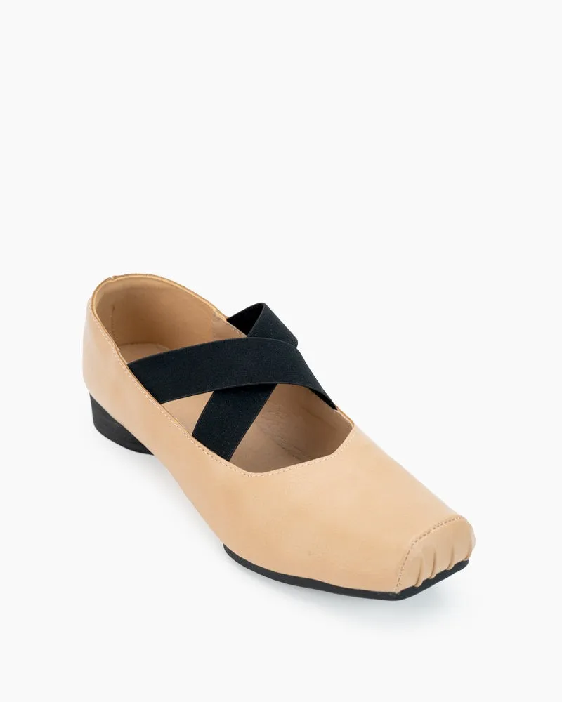 Stretchy Crisscross Strap Comfortable Ballet Flats