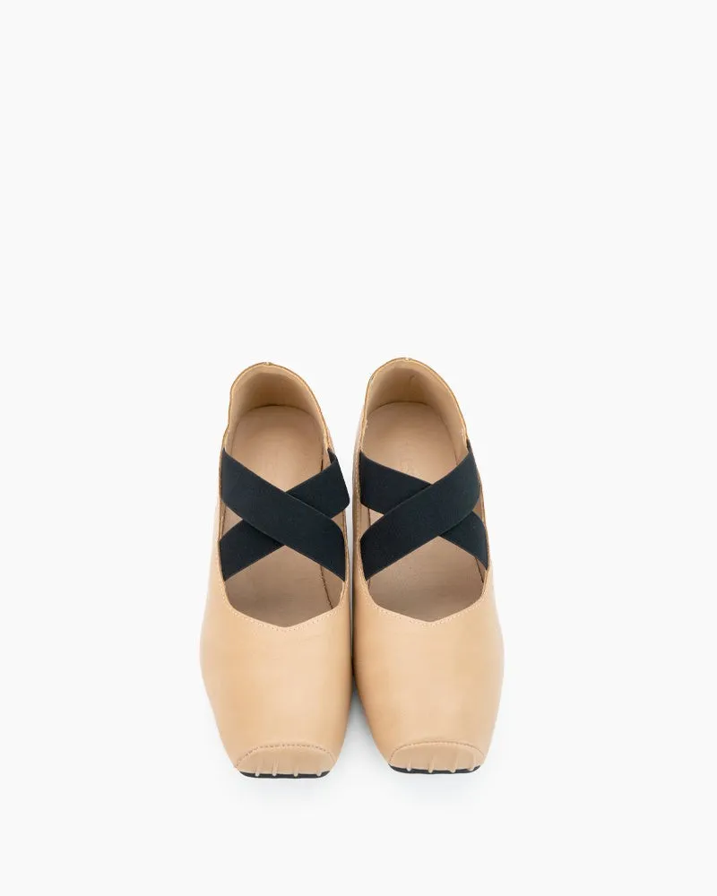 Stretchy Crisscross Strap Comfortable Ballet Flats