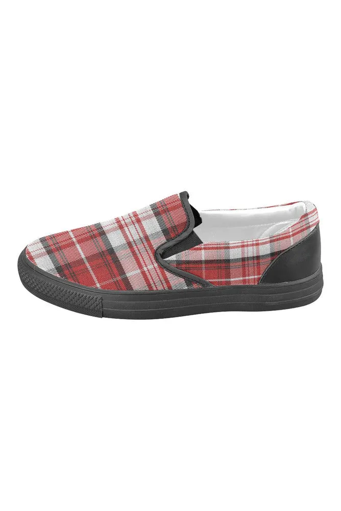 Tartan Timbre Men's Slip-on Canvas Shoes (Model 019)