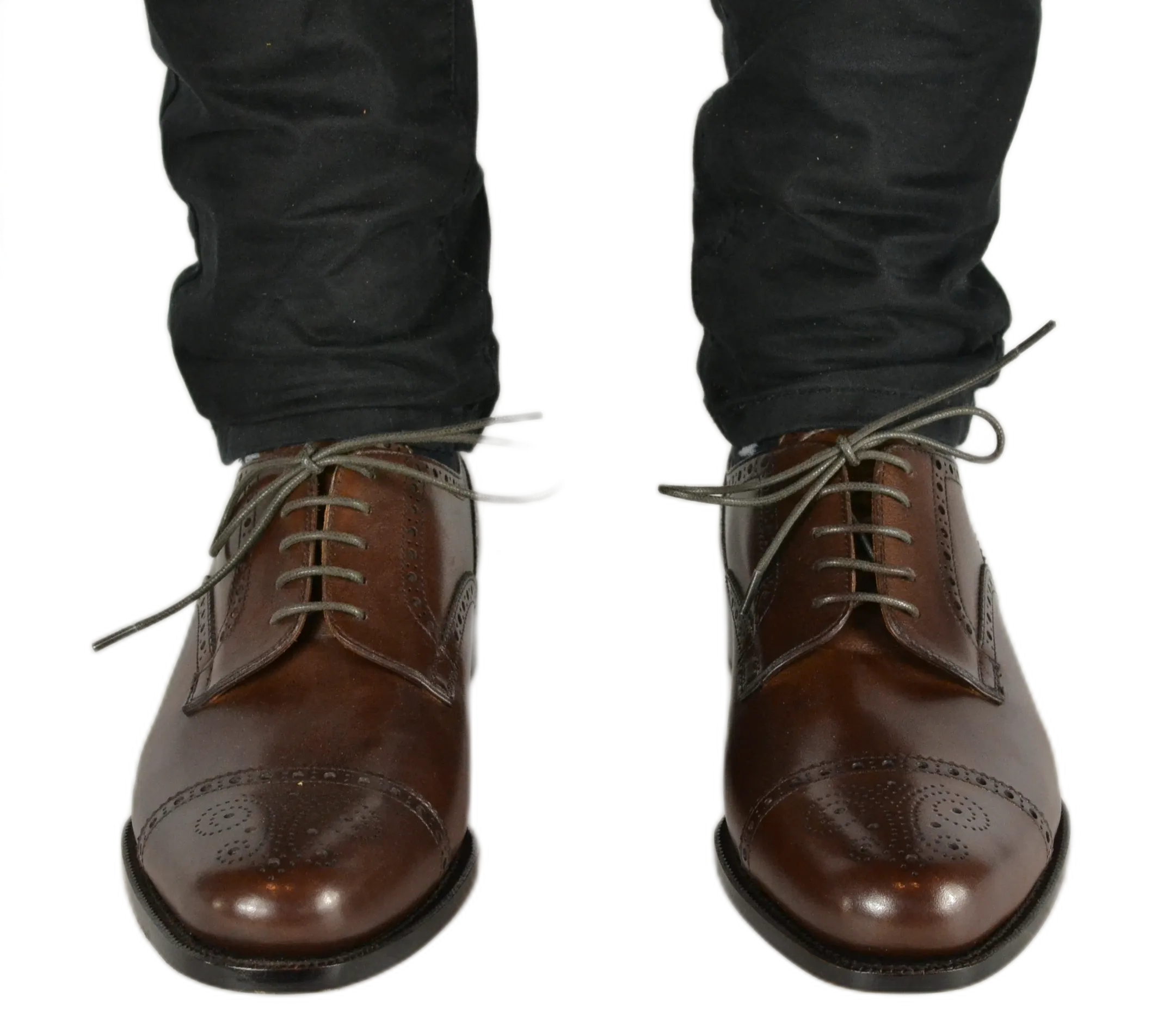 Toe cap derby brogue  | mocha | box calf