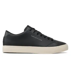 Mens Tommy Hilfiger Hi Vulc Core Low Leather Sneakers - FM0FM04687-BLK