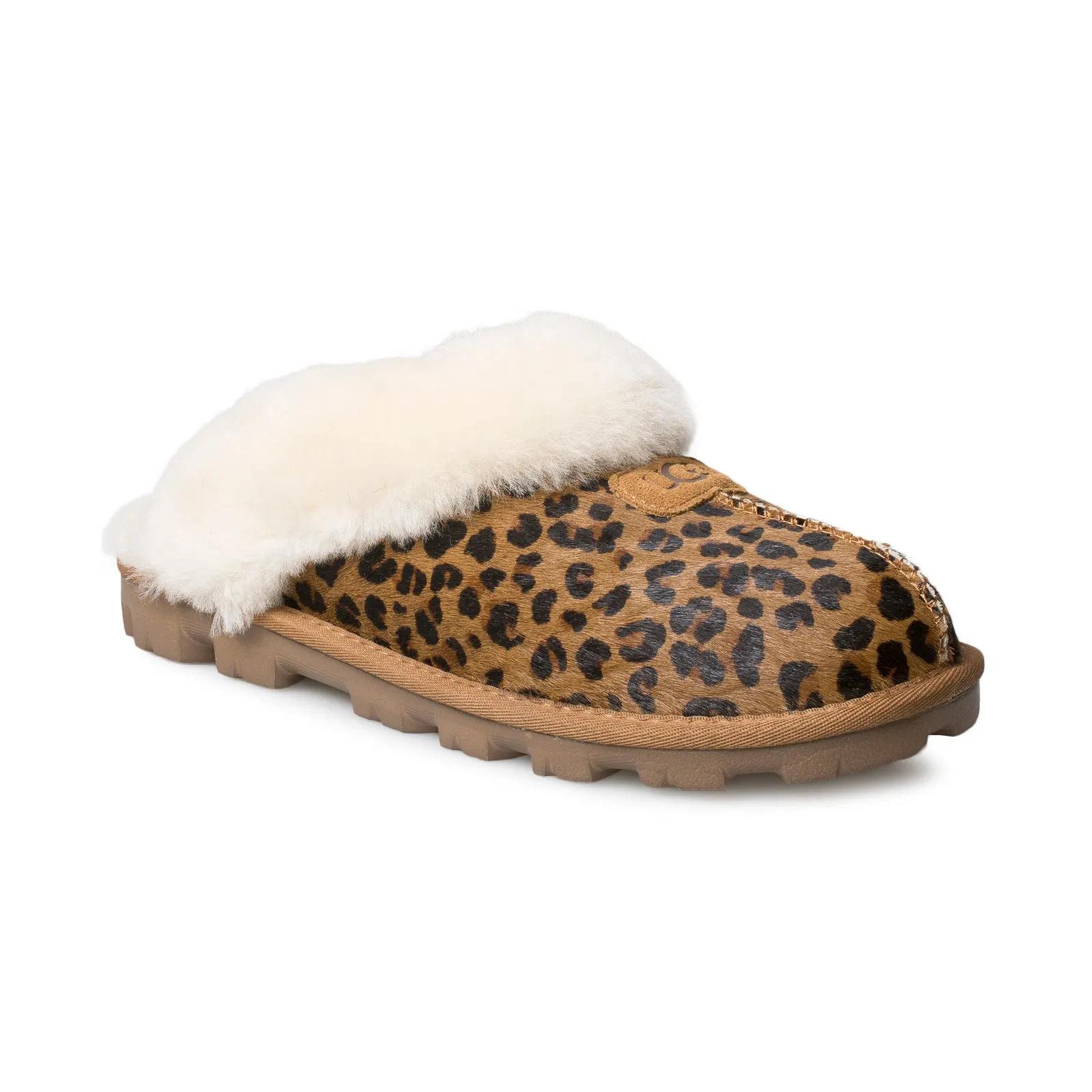 UGG Coquette Leopard Natural Slippers - Women's