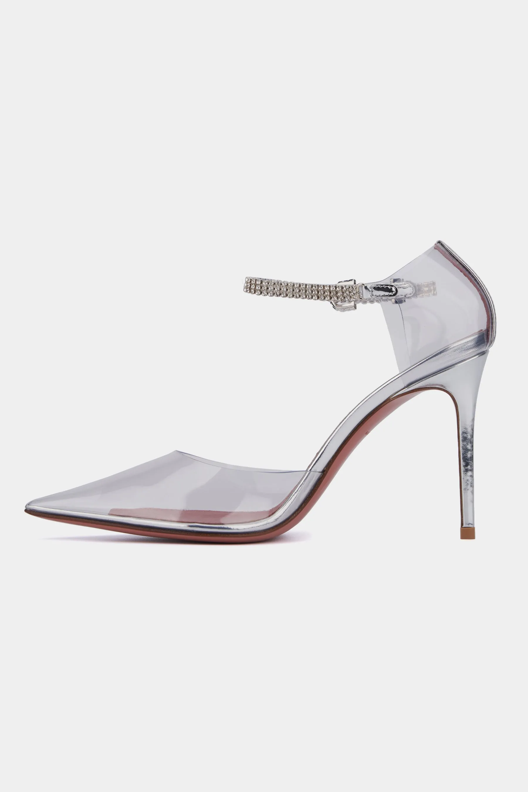 Ursina Crystal-Embellished PVC Metallic Leather Pumps