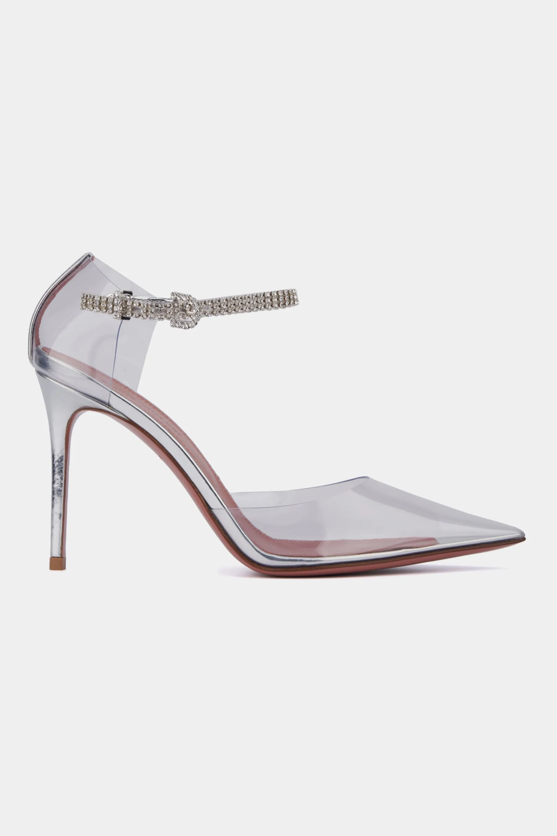 Ursina Crystal-Embellished PVC Metallic Leather Pumps